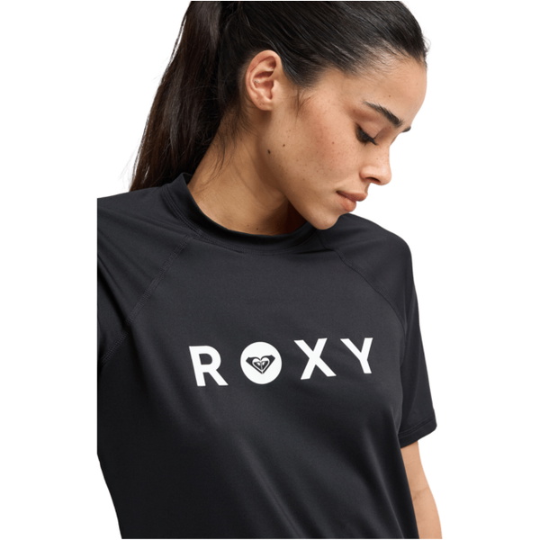 2026 Roxy Womens Essential Short Sleeve Rash Vest ERJWR03879 - Anthracite